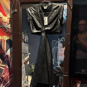 Jason Wu Black Faux Leather Dress